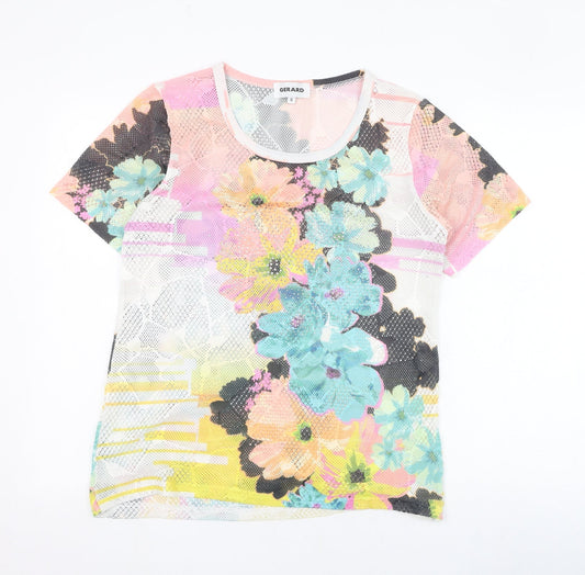 Womens UK Size S Gerard Multicoloured Basic T-Shirt