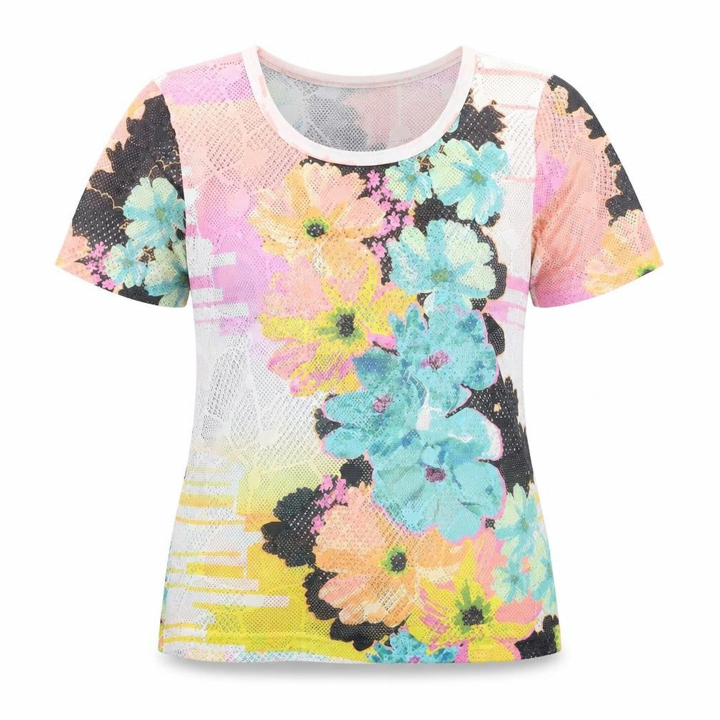 Womens UK Size S Gerard Multicoloured Basic T-Shirt
