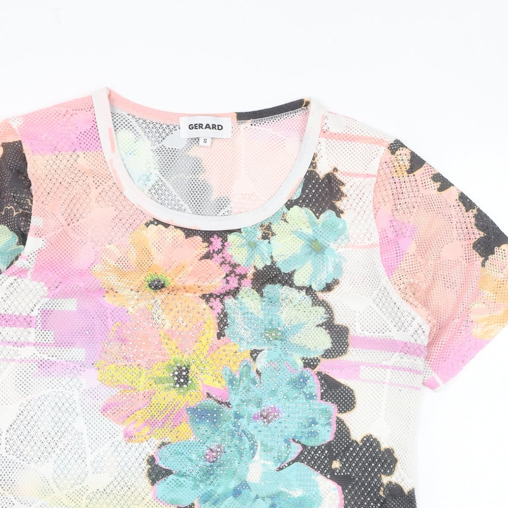 Womens UK Size S Gerard Multicoloured Basic T-Shirt