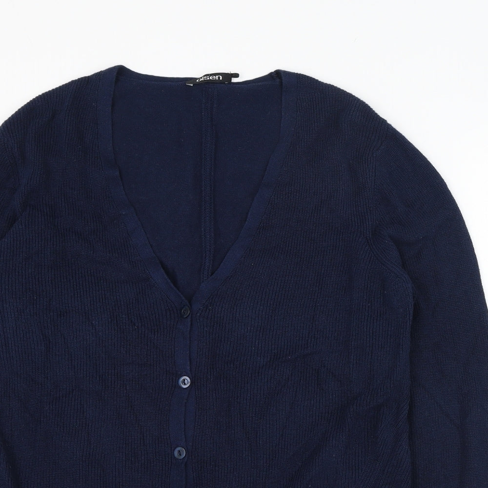 Womens UK Size 12 Olsen Blue Cardigan Jumper