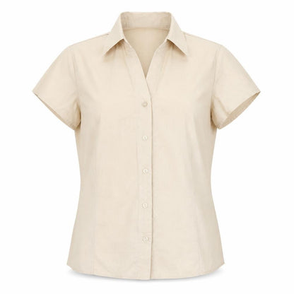 Womens UK Size 12 BHS Beige Basic Button-Up