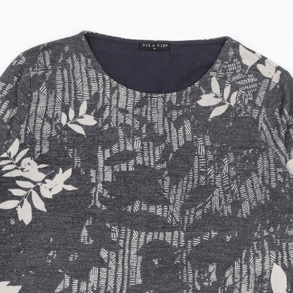 Womens UK Size M Viz A Viz Grey Pullover Jumper