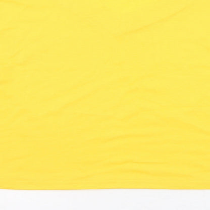 Womens UK Size S Preworn Yellow Cropped T-Shirt