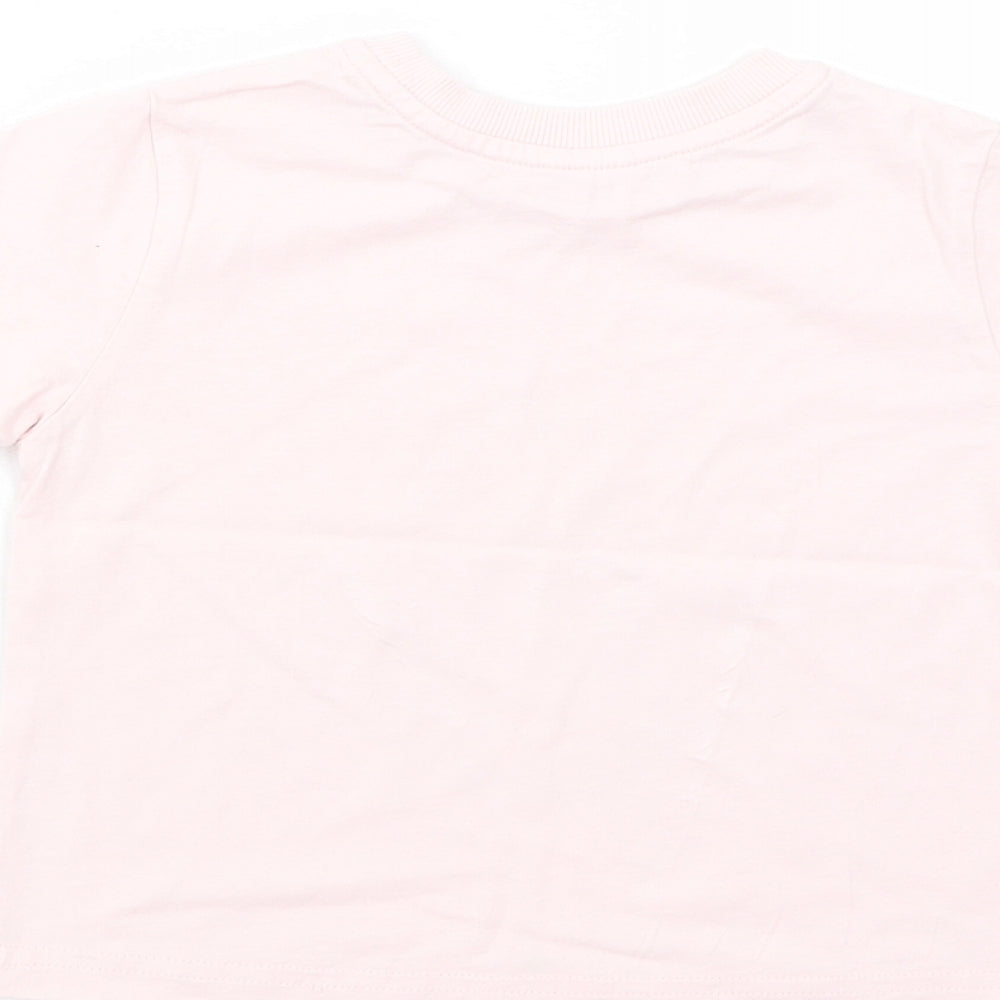 Disney Store Girls Pink  Cotton Pullover T-Shirt Size 2 Years Crew Neck Pullover - Princess