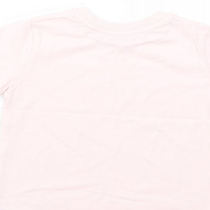 Disney Store Girls Pink  Cotton Pullover T-Shirt Size 2 Years Crew Neck Pullover - Princess