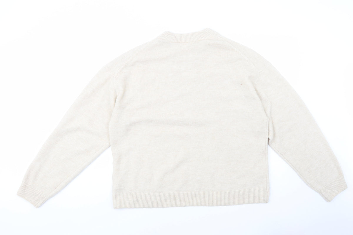 Womens UK Size M H&M Beige Pullover Jumper