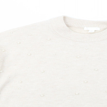 Womens UK Size M H&M Beige Pullover Jumper