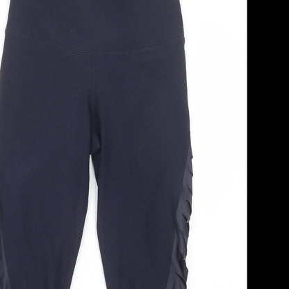 90 Degree Womens Blue  Polyester Cropped Leggings Size S L22 in Regular