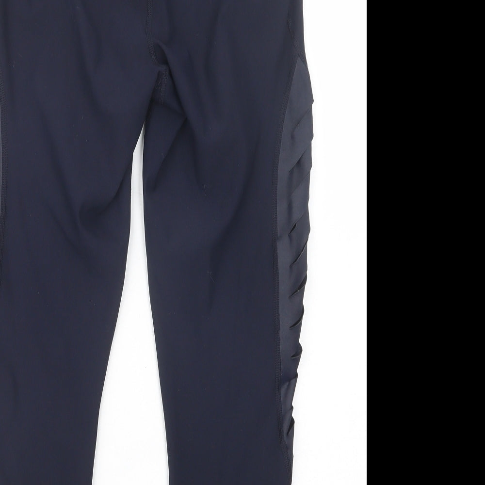 90 Degree Womens Blue  Polyester Cropped Leggings Size S L22 in Regular