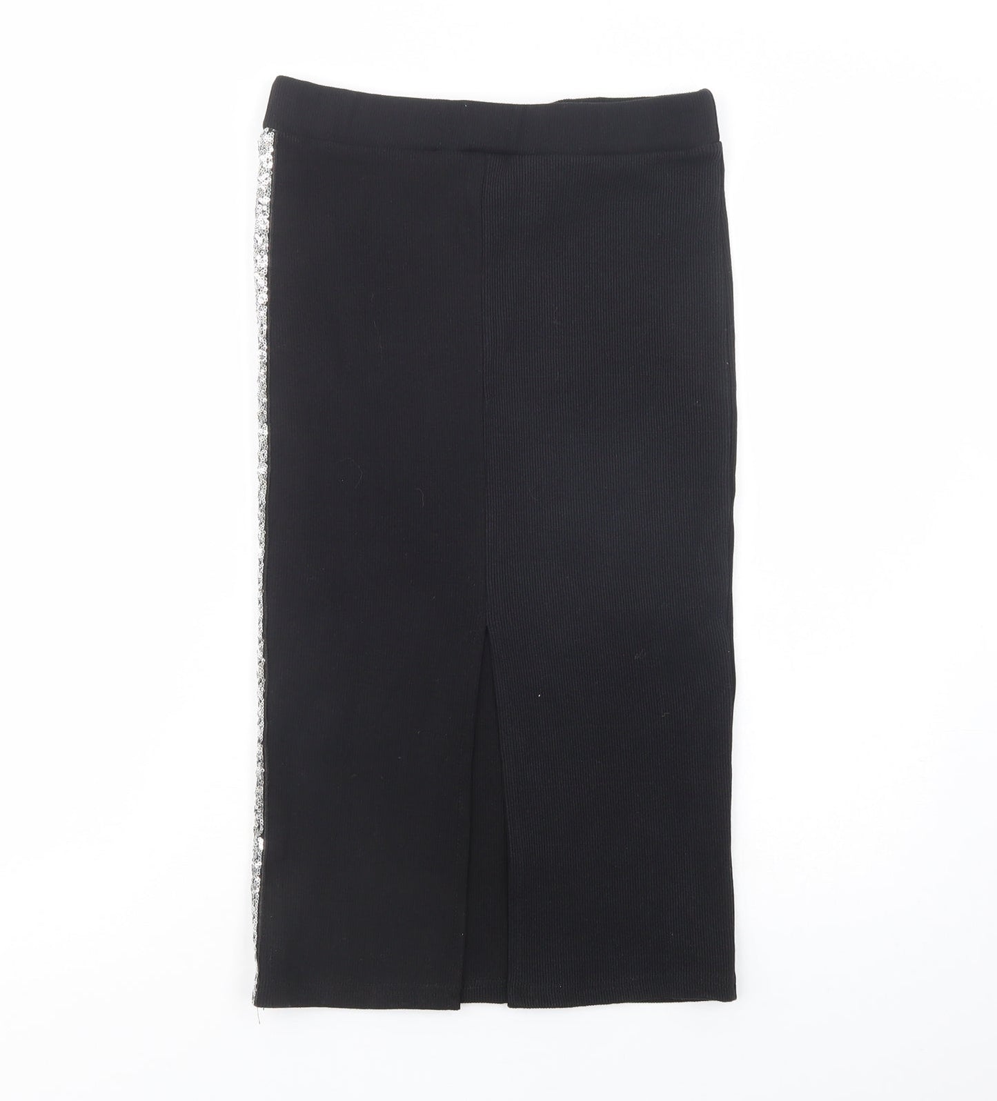 Voga Poland Womens Black  Cotton Straight & Pencil Skirt Size 12