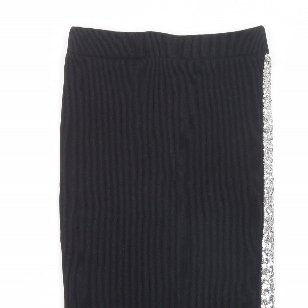Voga Poland Womens Black  Cotton Straight & Pencil Skirt Size 12