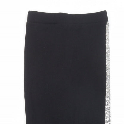 Voga Poland Womens Black  Cotton Straight & Pencil Skirt Size 12