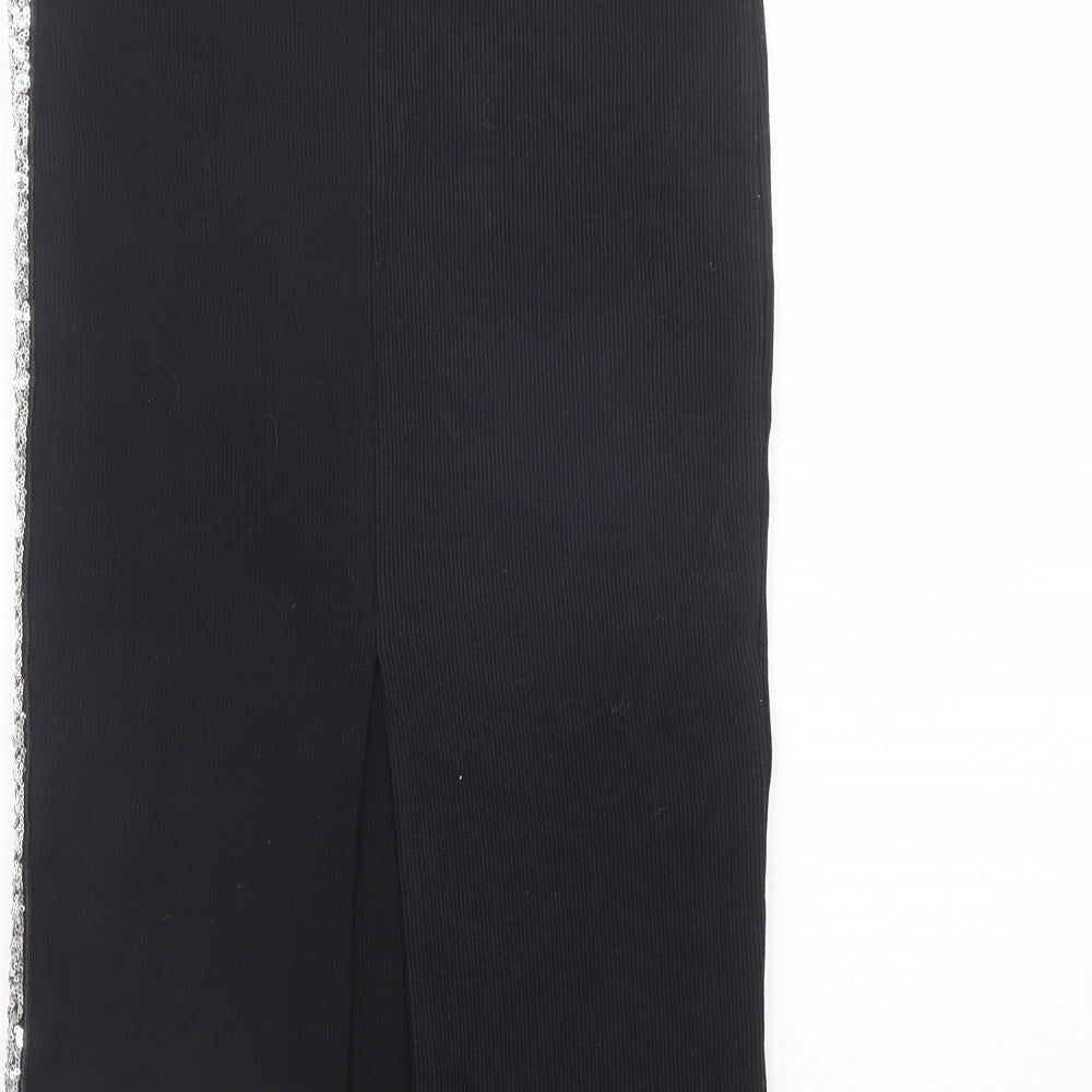 Voga Poland Womens Black  Cotton Straight & Pencil Skirt Size 12