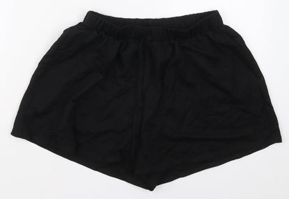 ASOS Womens Black  Viscose Bermuda Shorts Size 8  Regular Drawstring