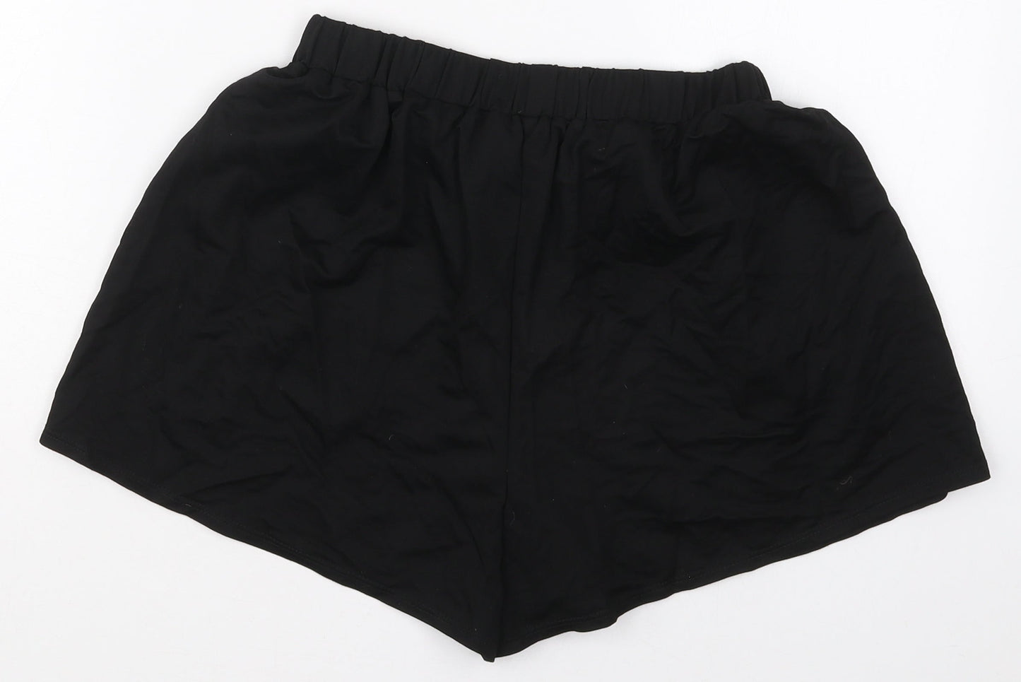 ASOS Womens Black  Viscose Bermuda Shorts Size 8  Regular Drawstring