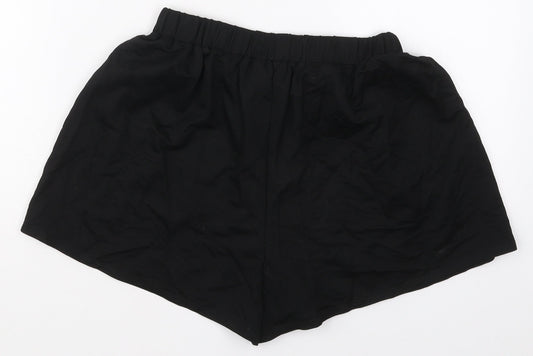 ASOS Womens Black  Viscose Bermuda Shorts Size 8  Regular Drawstring