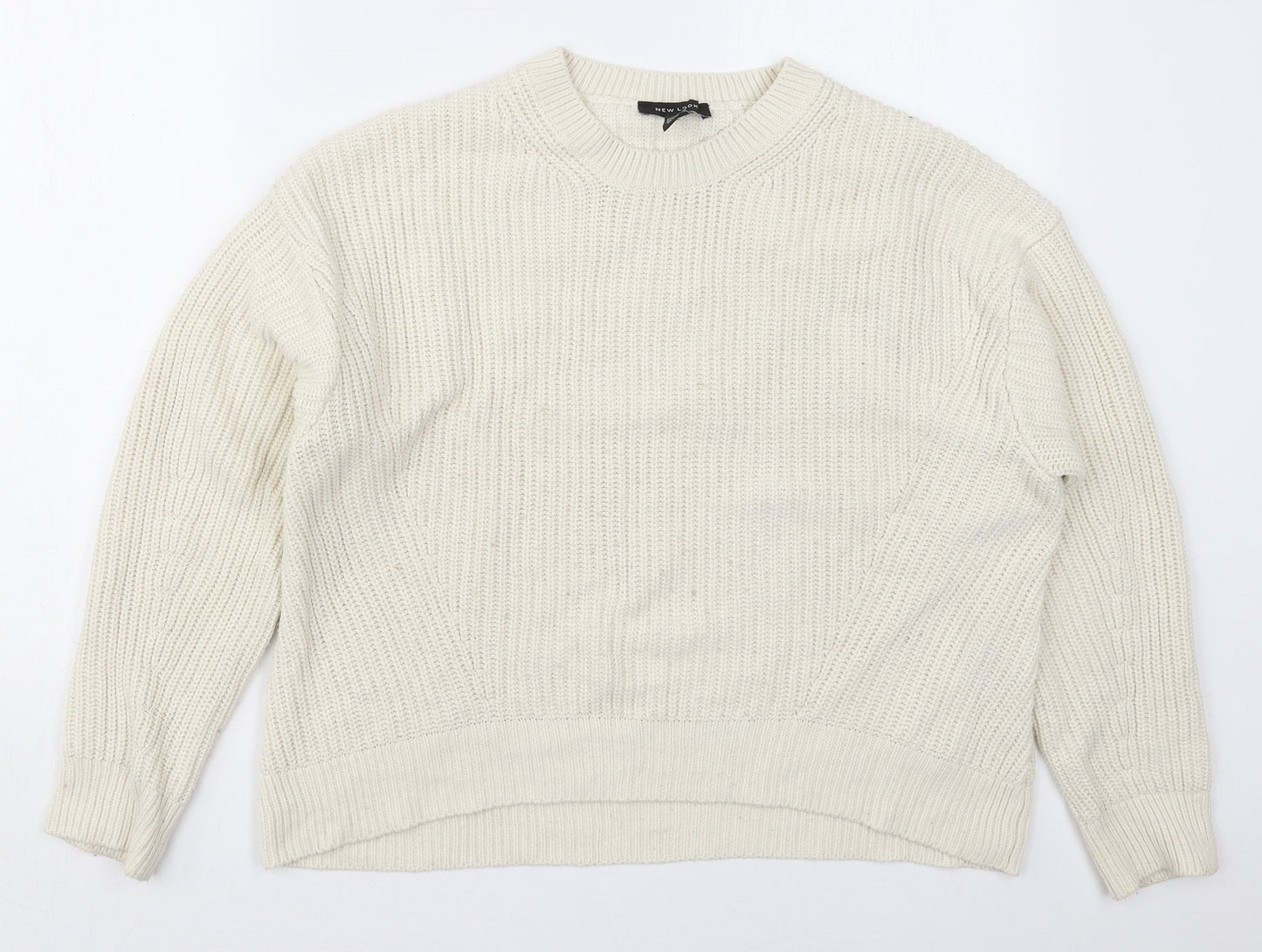 Womens UK Size S New Look Ivory Pullover Jumper