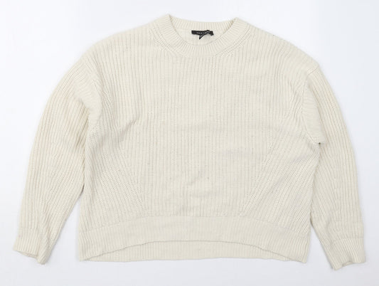 Womens UK Size S New Look Ivory Pullover Jumper