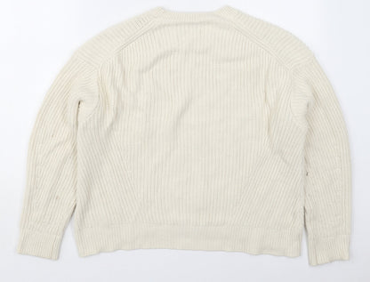 Womens UK Size S New Look Ivory Pullover Jumper