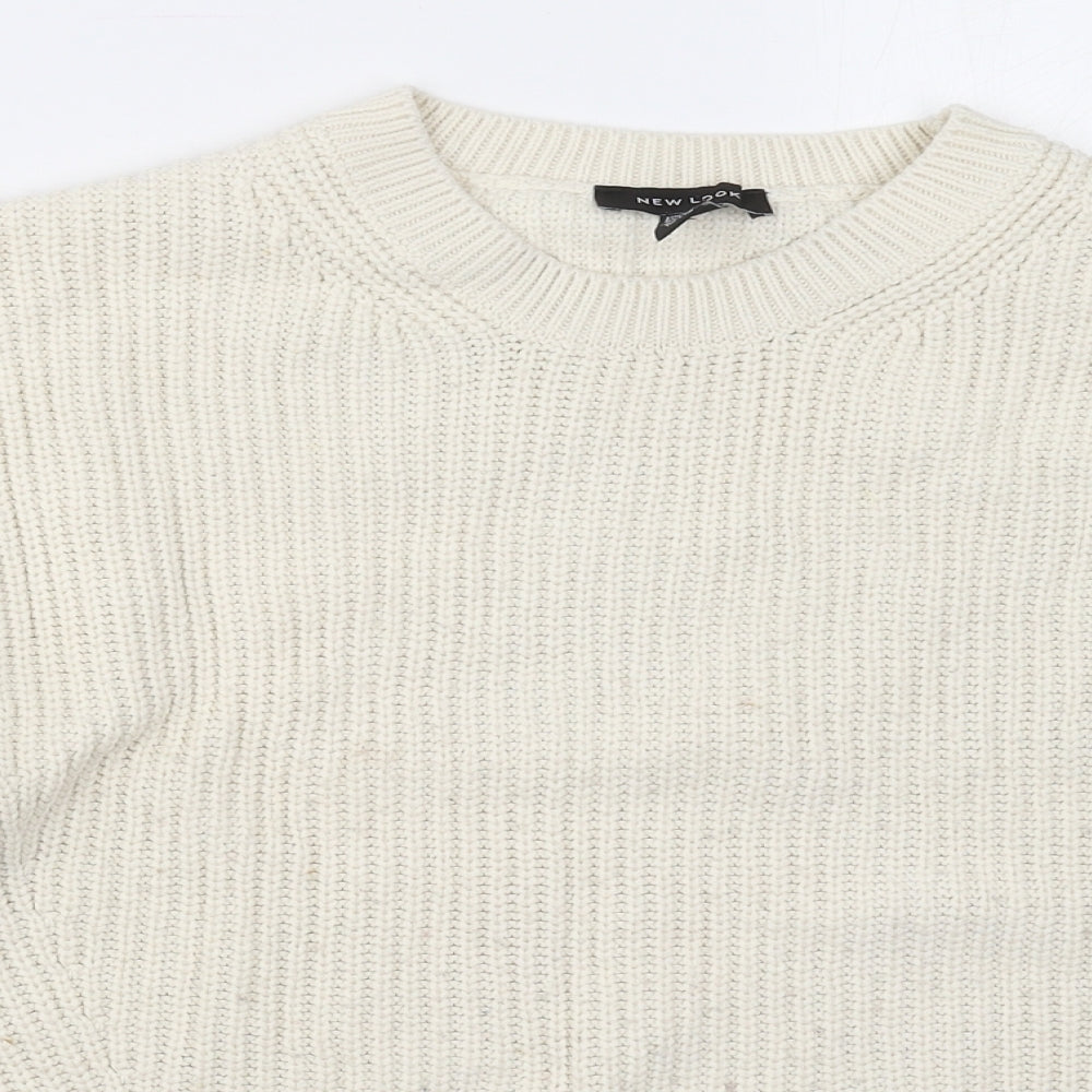 Womens UK Size S New Look Ivory Pullover Jumper