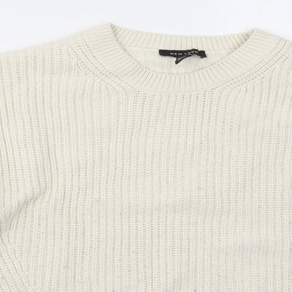 Womens UK Size S New Look Ivory Pullover Jumper