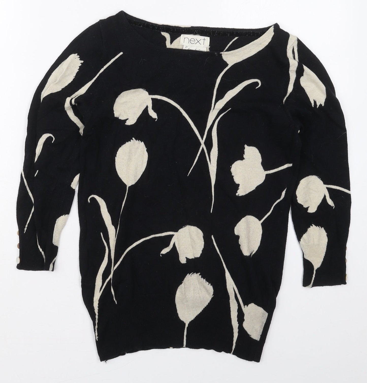 Womens UK Size 8 NEXT Black Pullover Jumper