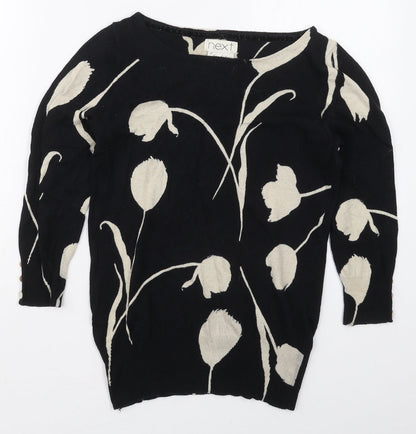 Womens UK Size 8 NEXT Black Pullover Jumper