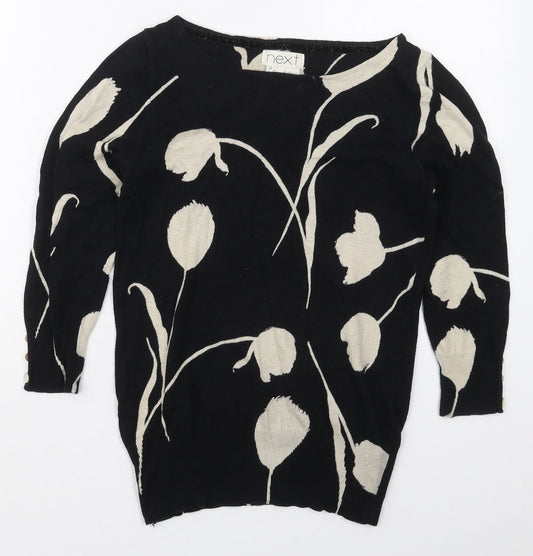 Womens UK Size 8 NEXT Black Pullover Jumper