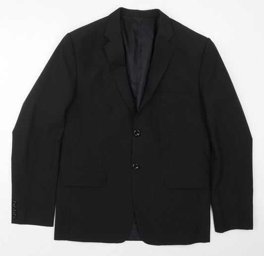 Mens UK Size 40 Preworn Regular Black Suit Jacket