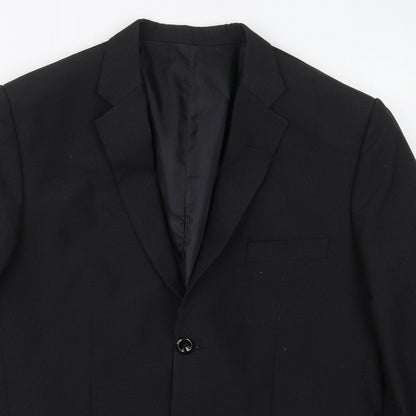 Mens UK Size 40 Preworn Regular Black Suit Jacket