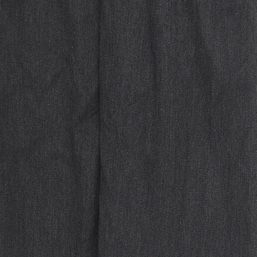 Preworn Mens Grey  Polyester Trousers  Size 30 L29 in Regular Hook & Eye