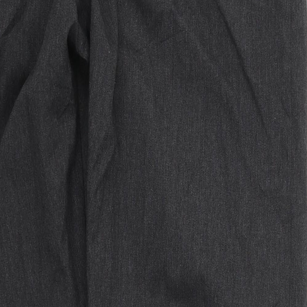 Preworn Mens Grey  Polyester Trousers  Size 30 L29 in Regular Hook & Eye