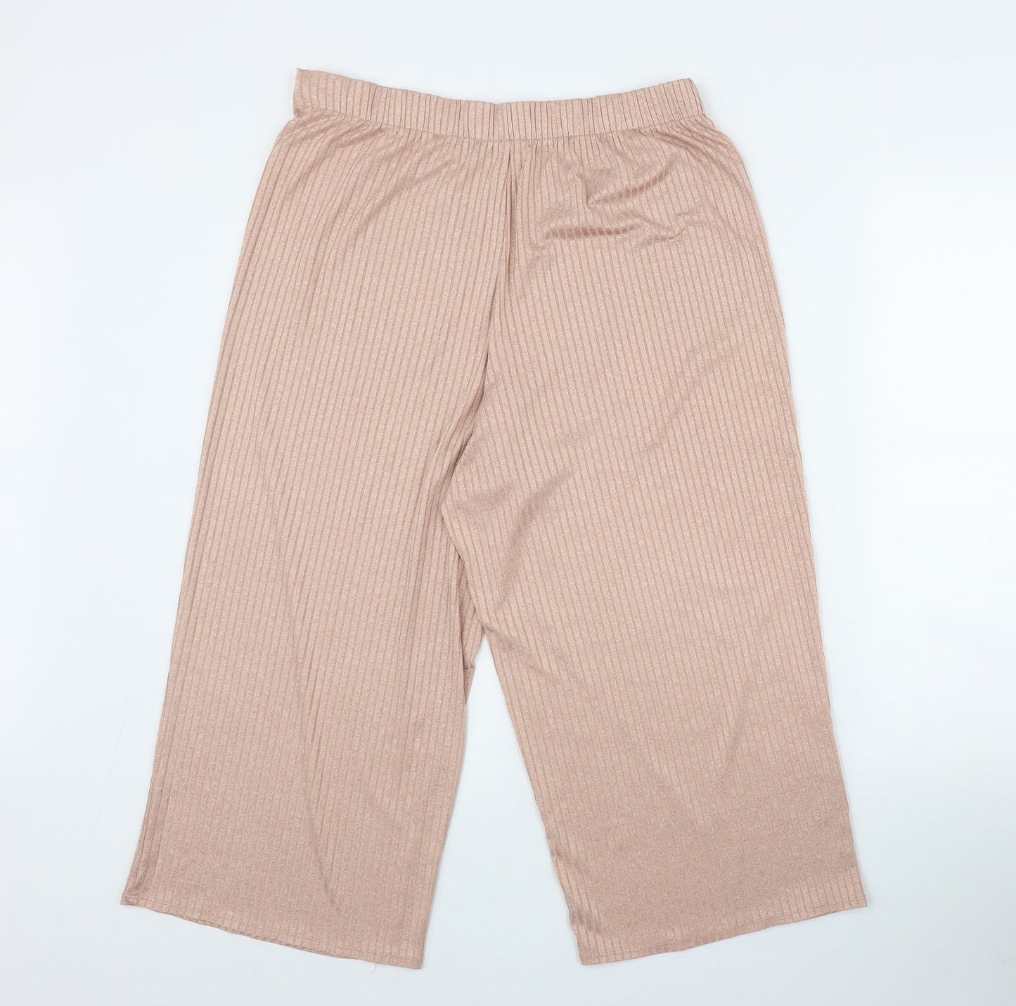 F^F Womens Pink  Polyester Capri Trousers Size 12 L21 in Regular