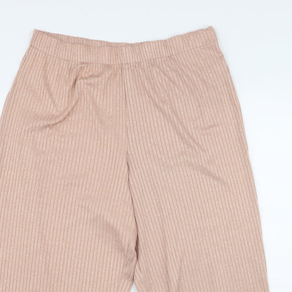 F^F Womens Pink  Polyester Capri Trousers Size 12 L21 in Regular