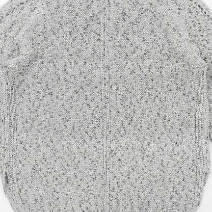 Betty Jackson. Black Womens Grey Round Neck  Acrylic Pullover Jumper Size 10