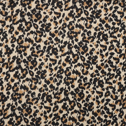 New Look Womens Brown Round Neck Animal Print Polyester Pullover Jumper Size S