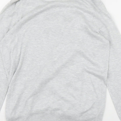 George Womens Grey V-Neck  Polyester Cardigan Jumper Size 14