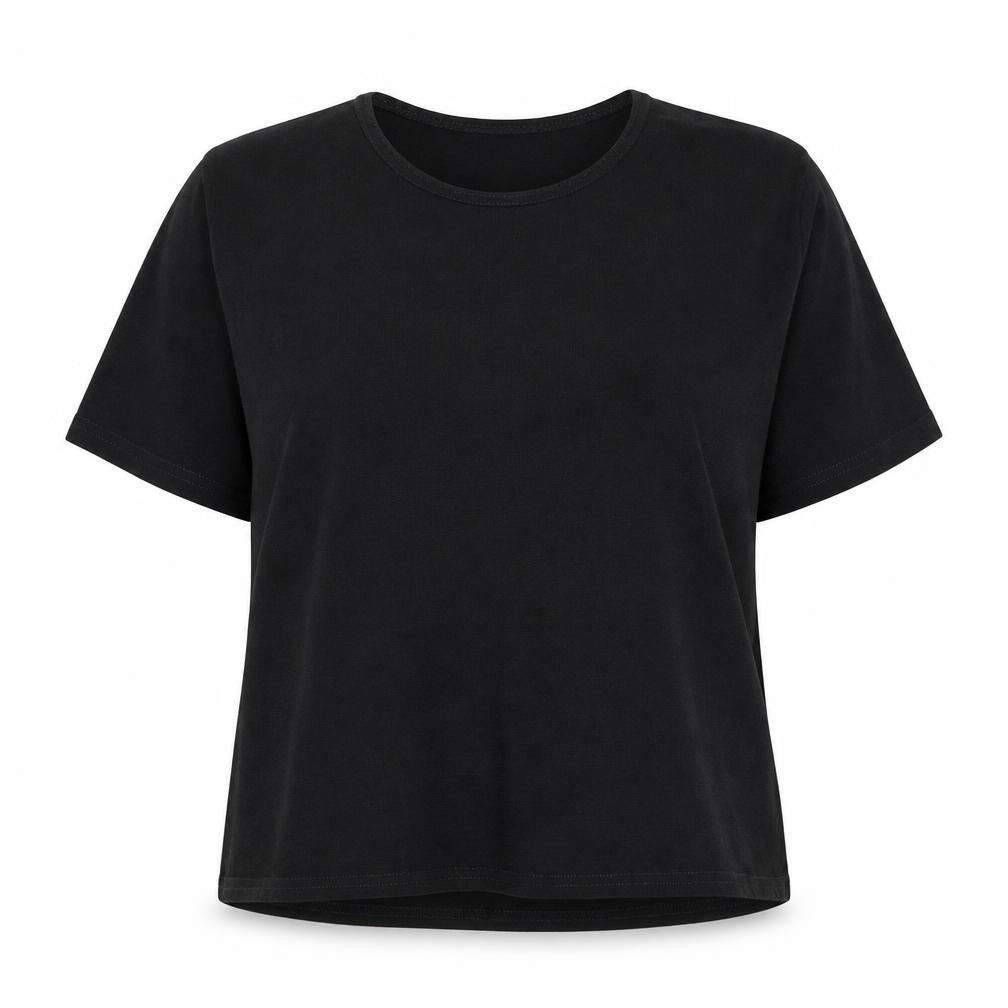 Essentials Womens Black  Polyester Jersey Blouse Size 16 Round Neck