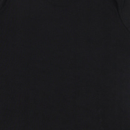 Essential Womens Black  Polyester Jersey Blouse Size 16 Round Neck