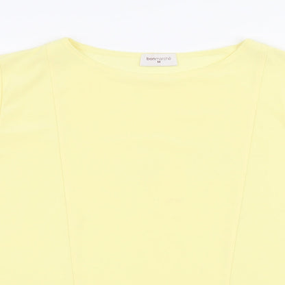 Bonmarche Womens Yellow  Polyester Basic Blouse Size M Round Neck