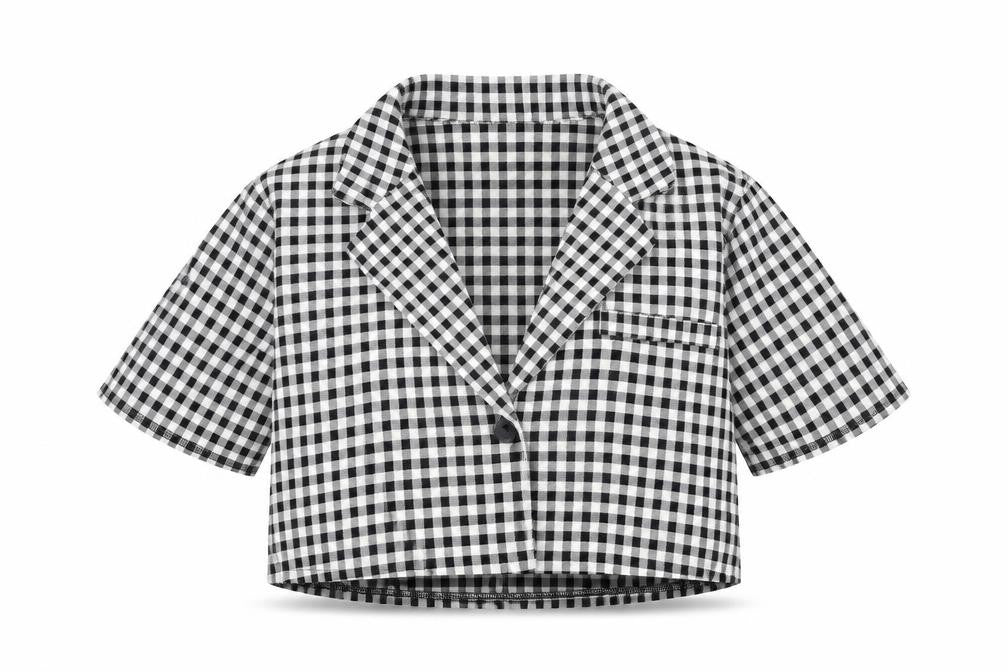 Primark Womens Black Check  Jacket  Size 10  Button