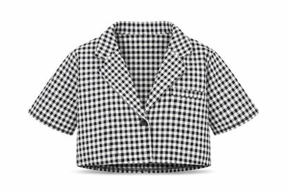 Primark Womens Black Check  Jacket  Size 10  Button