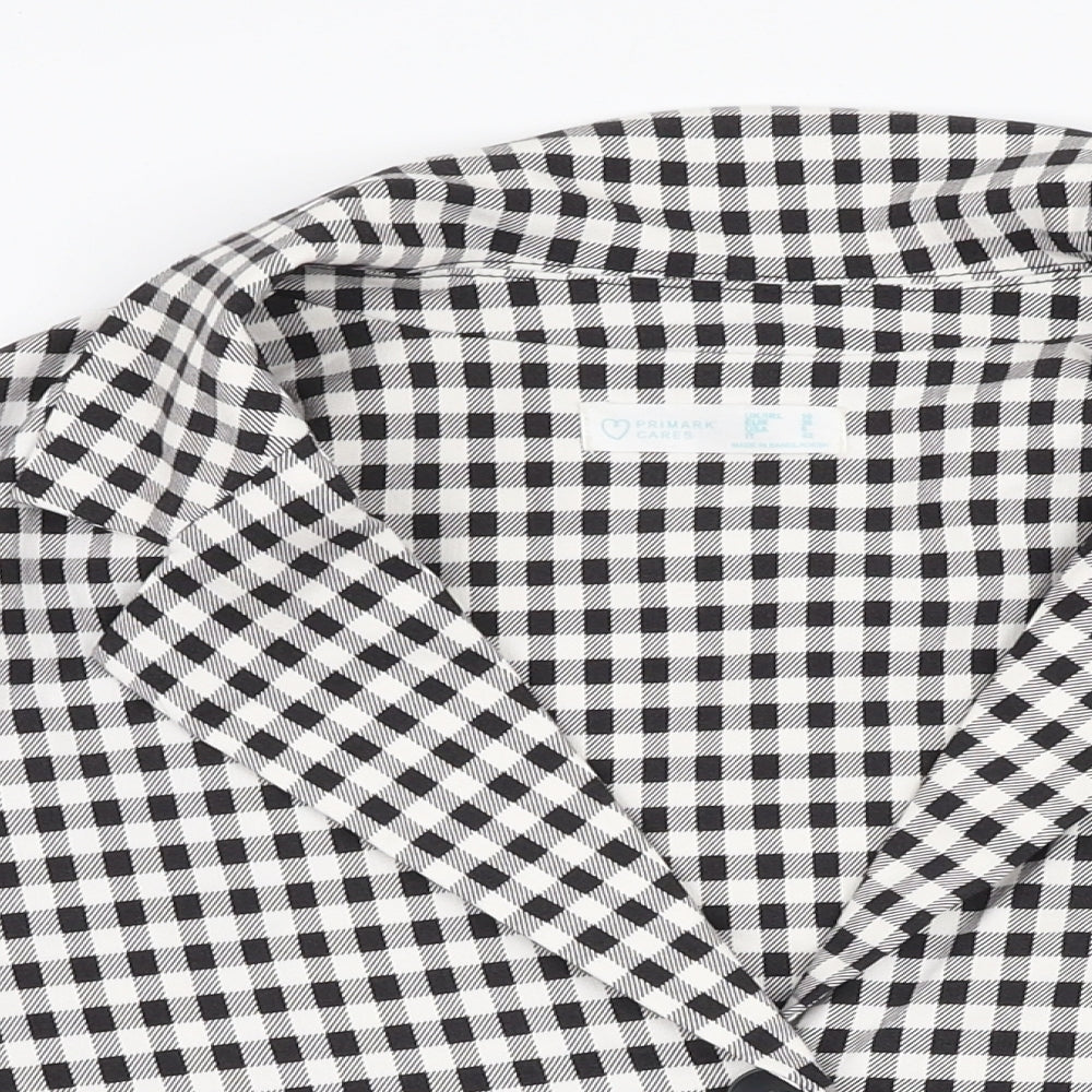 Primark Womens Black Check  Jacket  Size 10  Button
