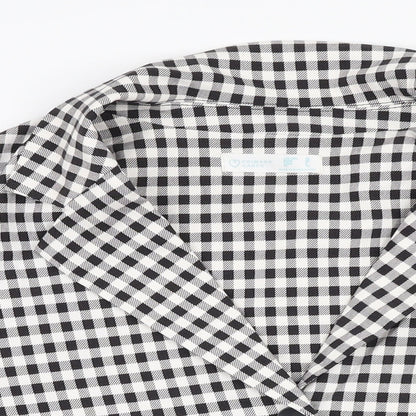 Primark Womens Black Check  Jacket  Size 10  Button