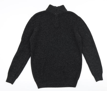 NEXT Mens Grey High Neck  Acrylic Pullover Jumper Size M