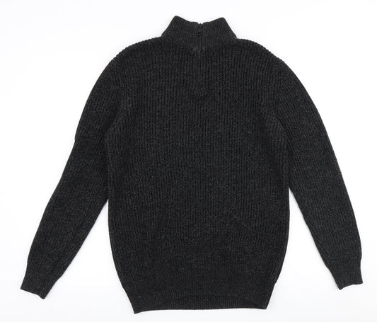 NEXT Mens Grey High Neck  Acrylic Pullover Jumper Size M