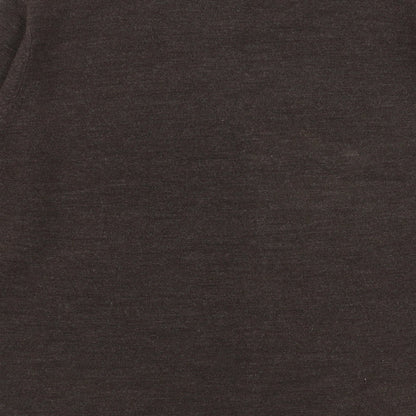 Marks and Spencer Mens Brown V-Neck  Acrylic Pullover Jumper Size M