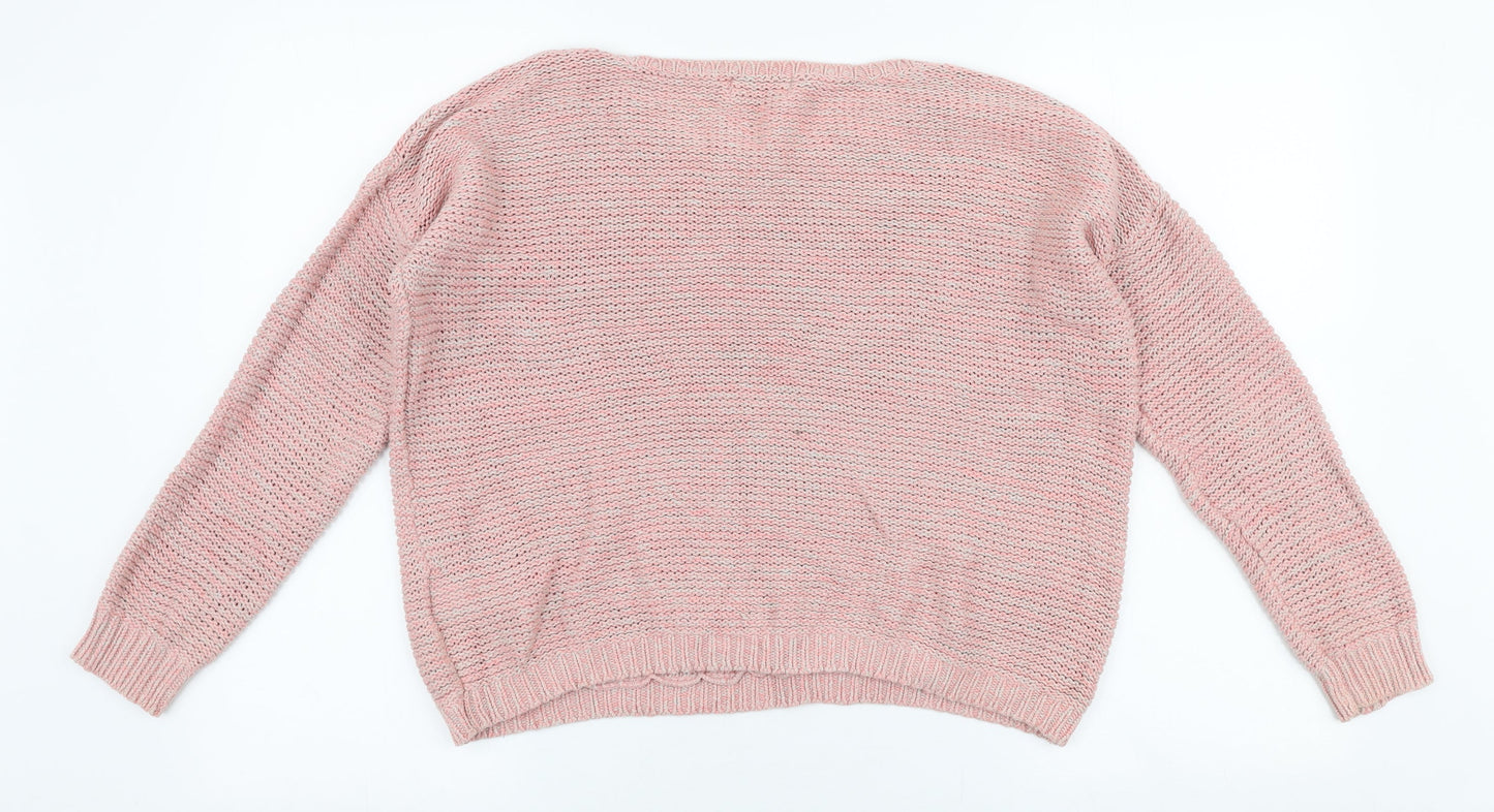 Womens UK Size 12 Marks and Spencer Pink Pullover Jumper