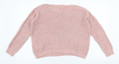 Womens UK Size 12 Marks and Spencer Pink Pullover Jumper