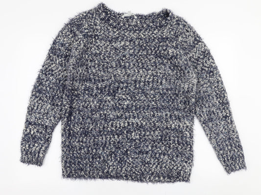 Womens UK Size L Pebble Bay Blue Pullover Jumper